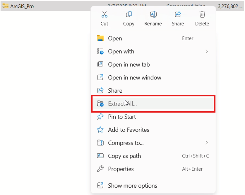 Extracting files