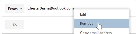 Changing the sender address