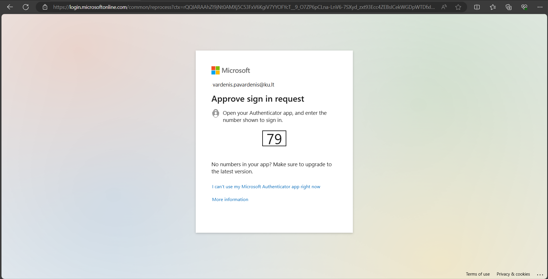 Identity verification window