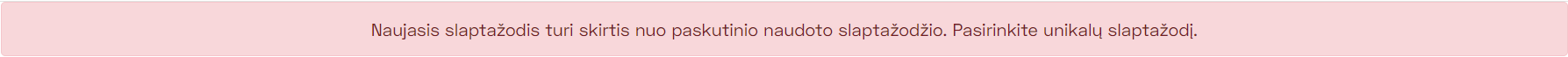 Unikalus slaptažodis: