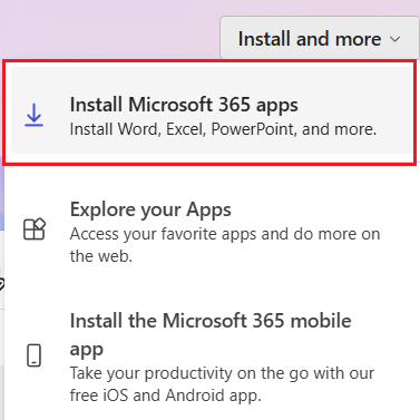 Option to install apps