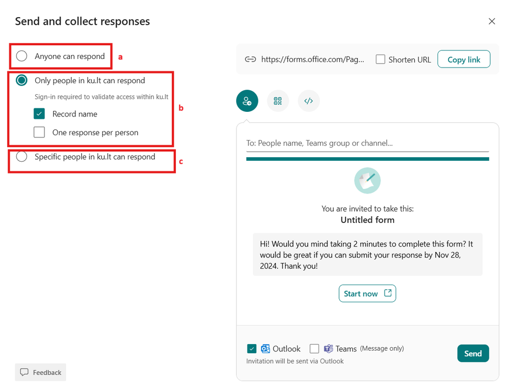 Security settings