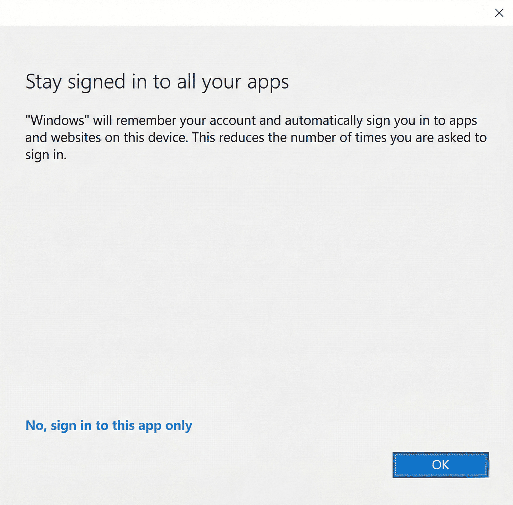 App access selection