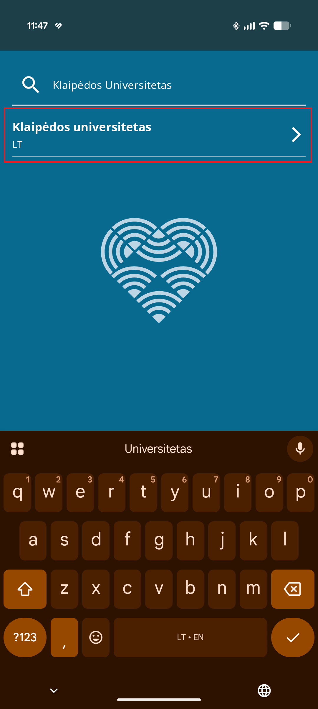 „Klaipėda University“ pasirinkimas iš sąrašo
